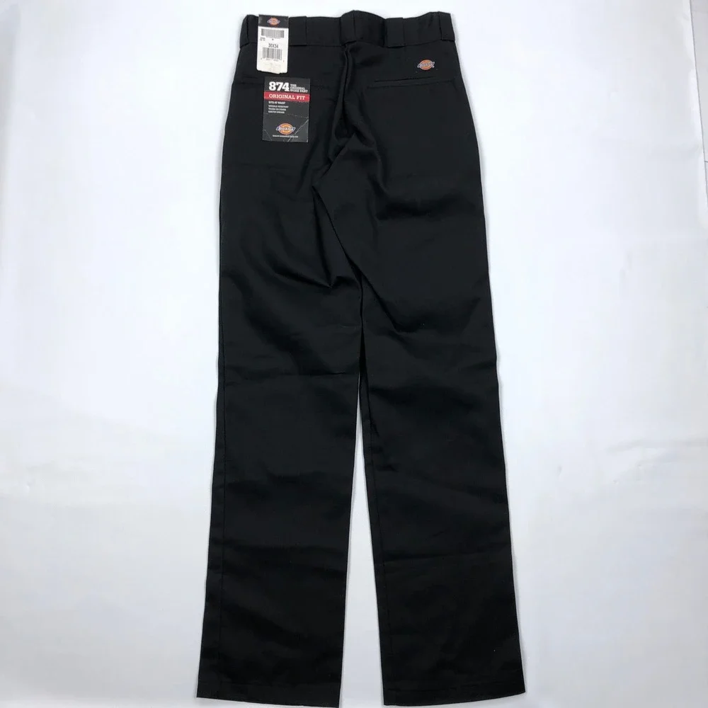 Dickies 874 Original Fit Work Pants Mens 30x34 Black 874BK Twill Straight Leg